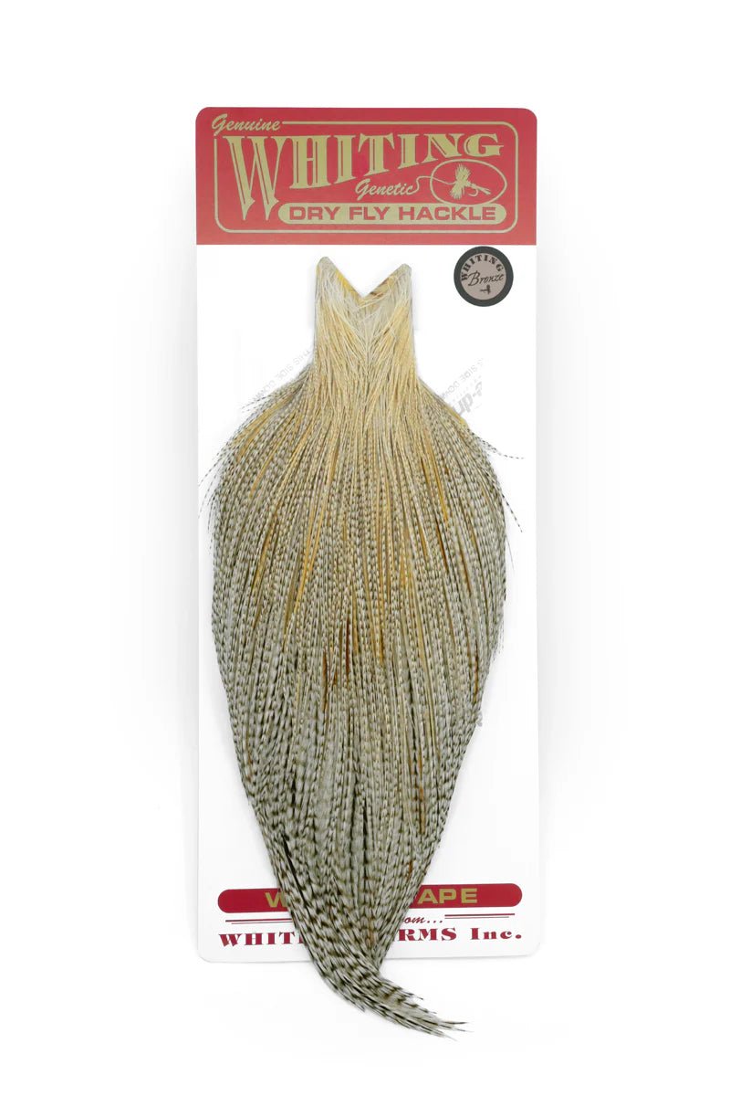Whiting Rooster Dry Fly Cape - Bronze - Hackle - Fly Fish Food