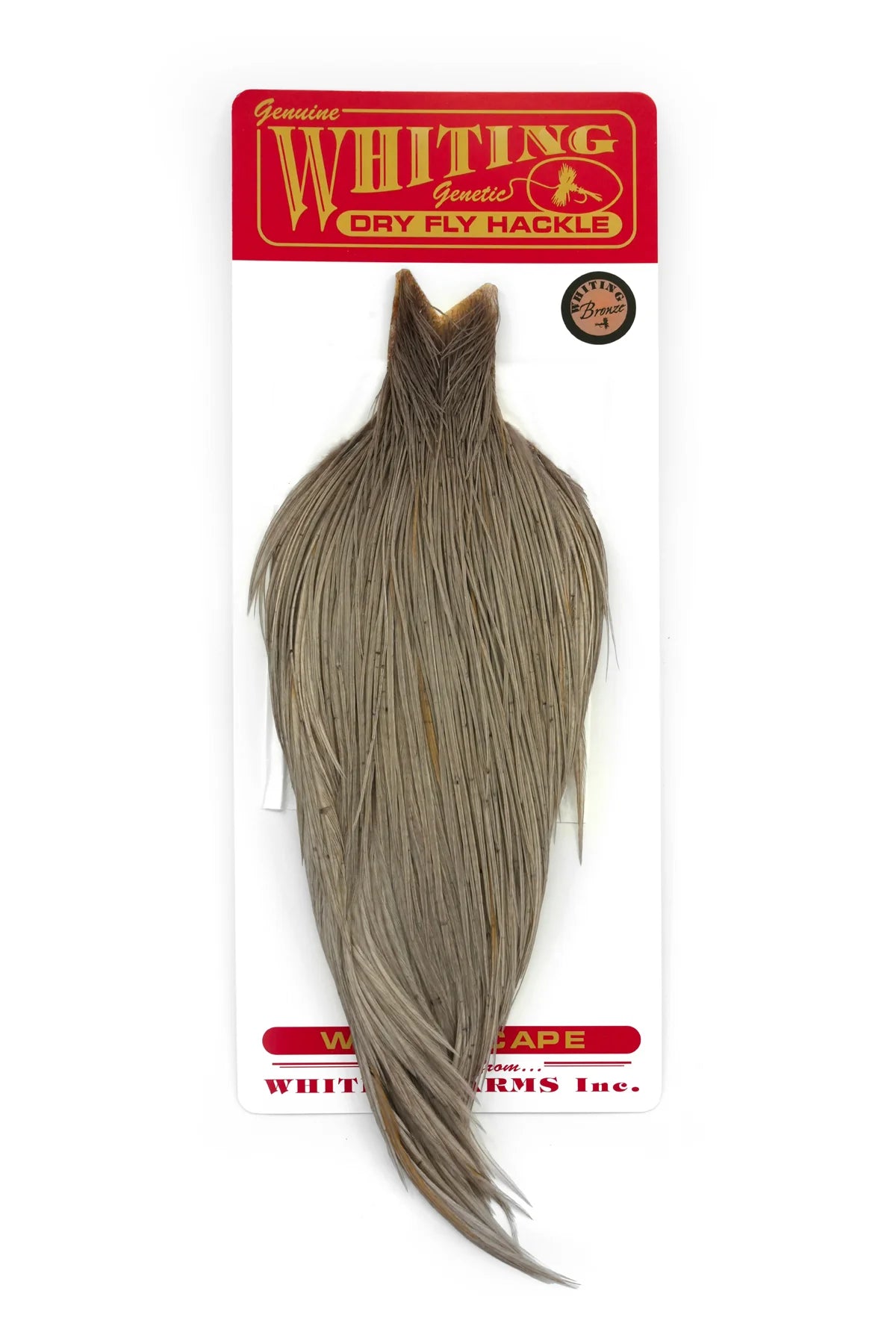 Whiting Rooster Dry Fly Cape - Bronze - Hackle - Fly Fish Food