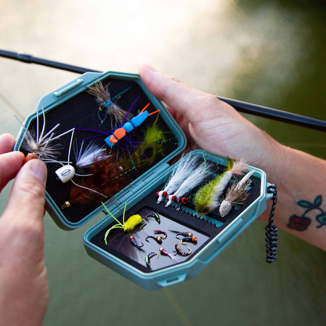 Micro Fly Box - Flats Green - Fly Boxes - Fly Fish Food