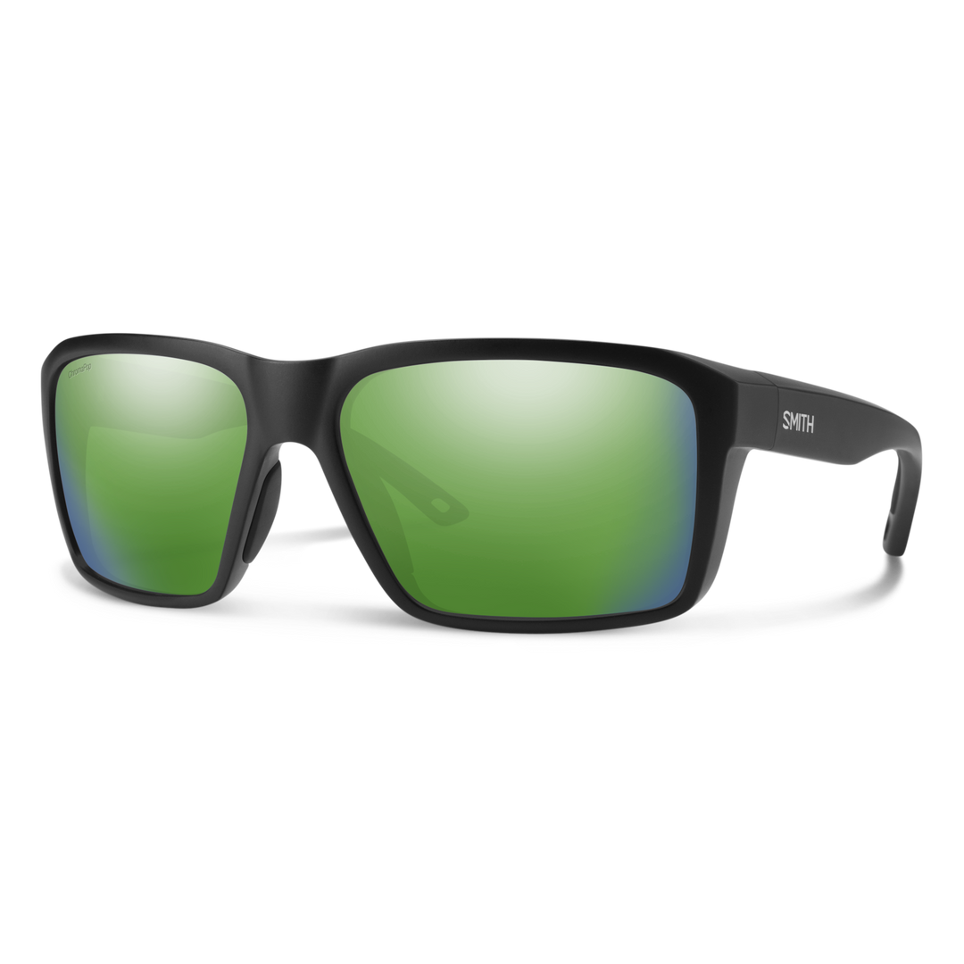 Backcast Matte Black / ChromaPop Polarized Green Mirror