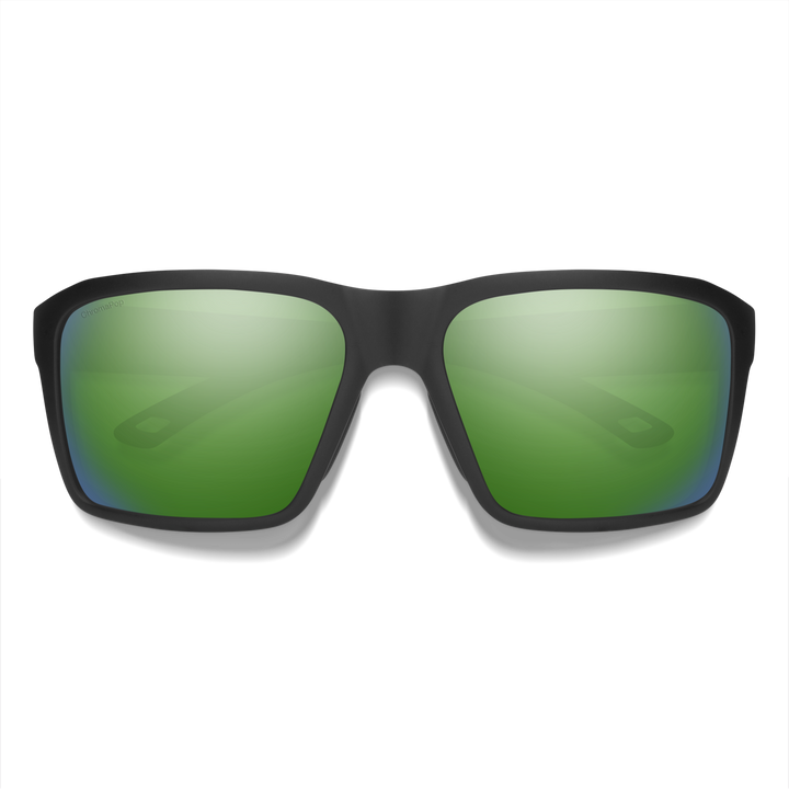 Backcast Matte Black / ChromaPop Polarized Green Mirror