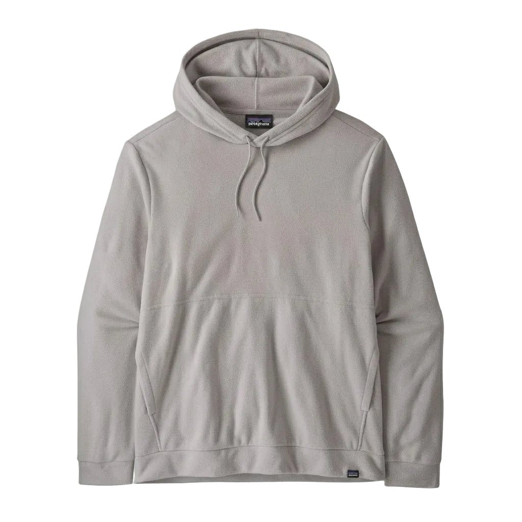 Fly Fish Food Logo - Patagonia Men's Micro D Fleece Hoody - Feather Grey - Apparel - Fly Fish Food