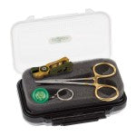 Clamp Gift Set - Nipper, Retractor &amp; CX5G 5" Gold Spring Creek Clamp in Medium Fly Box