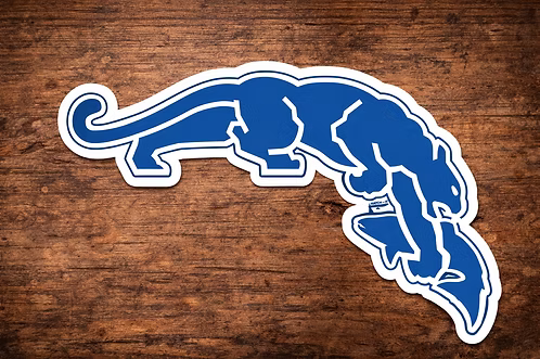 Cougar - Trout Digger Blue Sticker