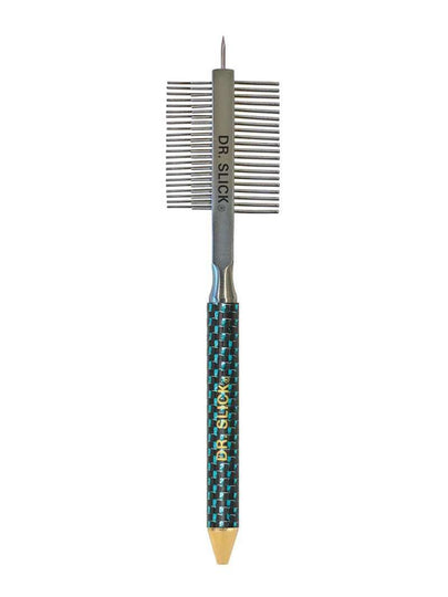 Dr. Slick - Carbon Fiber Handle Jumbo - Dubbing Comb w/ Material Pick & Half Hitch Tool - Tying Tools - Fly Fish Food