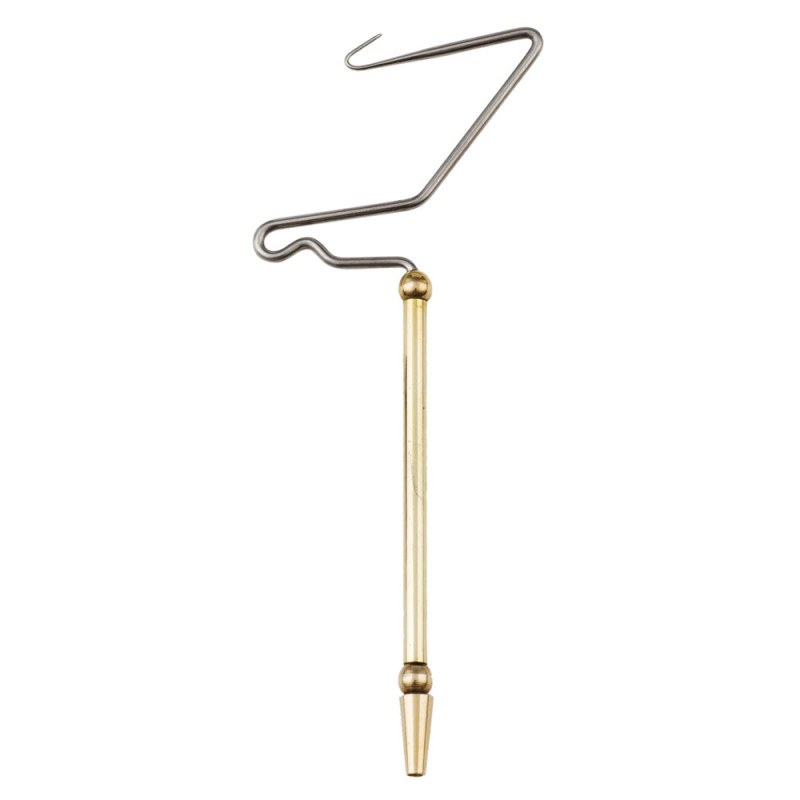 Whip Finisher, 6", Rotary, Gold, w/ Half Hitch Tool, Brass