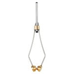 Bobbin, 4", Dual Glass Inserts, w/Brass Feet
