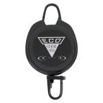Clip-On-Reel, Black, Nylon Cord, "D" Ring
