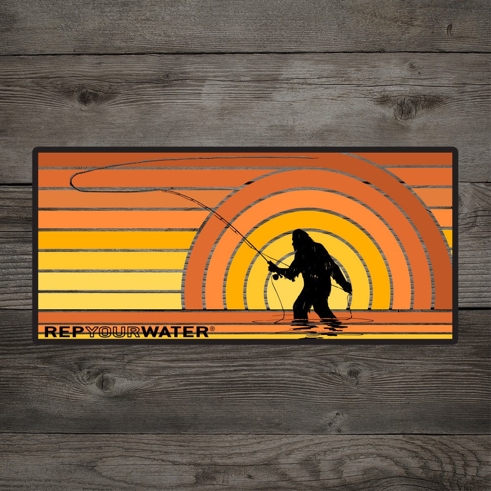 RepYourWater Sticker, Sunset Squatch