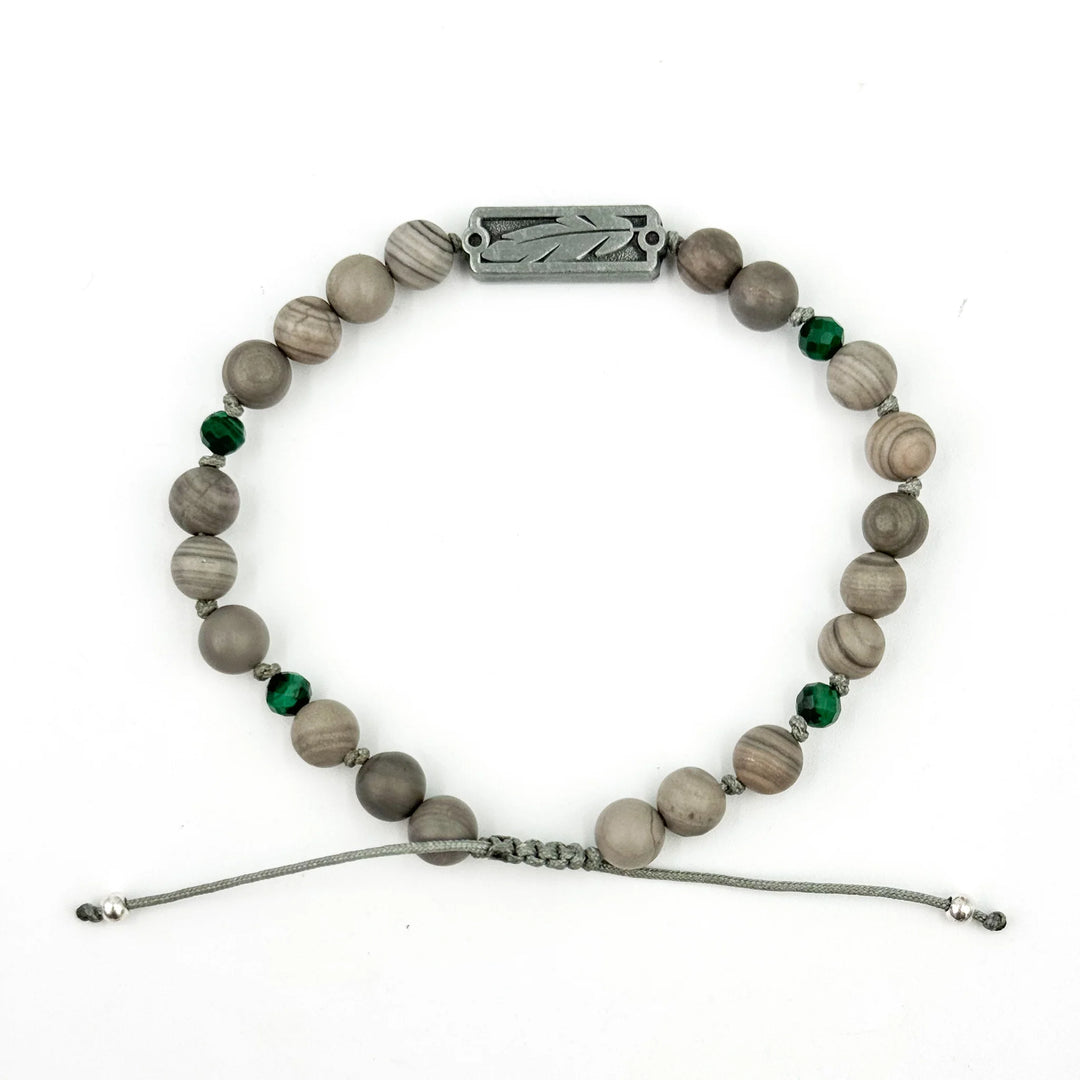 Sight Line Provisions - Feather Grey + Malachite Beads