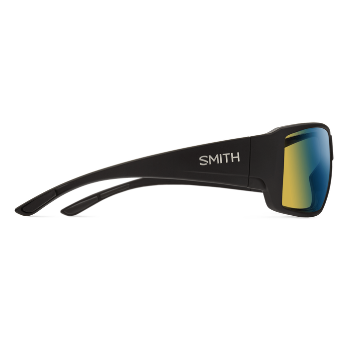 Smith Guide's Choice Sunglasses - Matte Black + ChromaPop Glass Polarchromic Yellow Blue Mirror