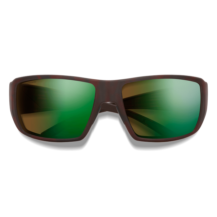 Smith Guide's Choice Sunglasses - Matte Tortoise + ChromaPop Glass Polarchromic Brown Green Mirror