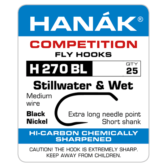 Hanak H 270 BL Stillwater & Wet Hooks - Hooks & Shanks - Fly Fish Food