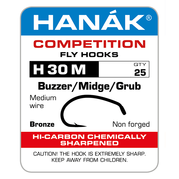 Hanak H 30 M Buzzer/Midge/Grub Hooks - Hooks & Shanks - Fly Fish Food