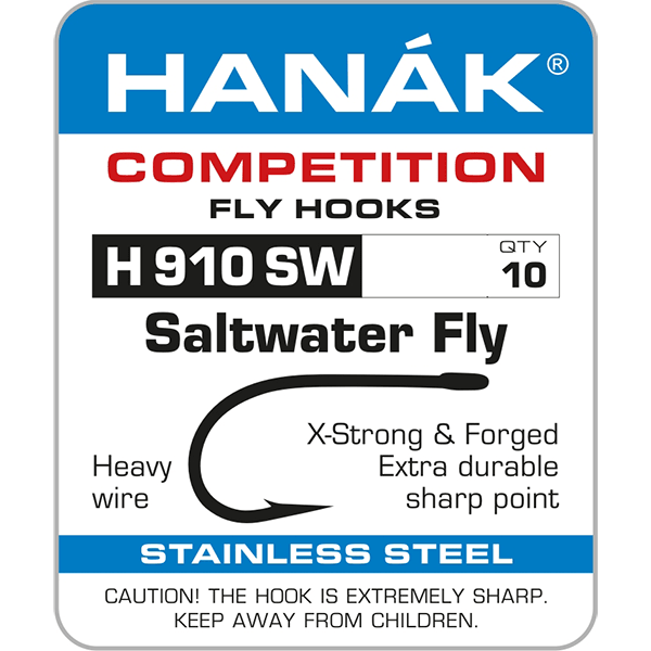 Hanak H 910SW Saltwater Stainless Barbed Hooks - Hooks & Shanks - Fly Fish Food
