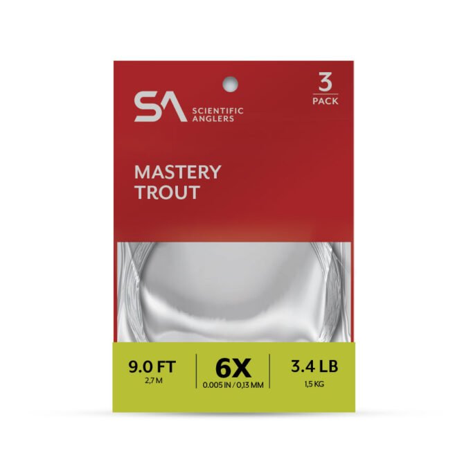 Scientific Anglers Mastery Trout Leader - 3 Pack - Tippet, Leader & Accessories - Fly Fish Food