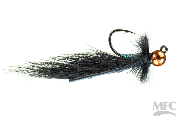 Mayer's Jig Mini Leech Lucent - Black/Orange - Flies - Fly Fish Food