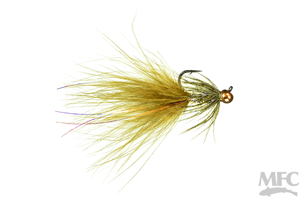 Rowley's Pitching Leech - Olive/Burnt Orange Bead - Flies - Fly Fish Food