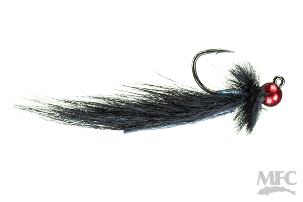 Mayer's Jig Mini Leech Lucent - Black/Red - Flies - Fly Fish Food