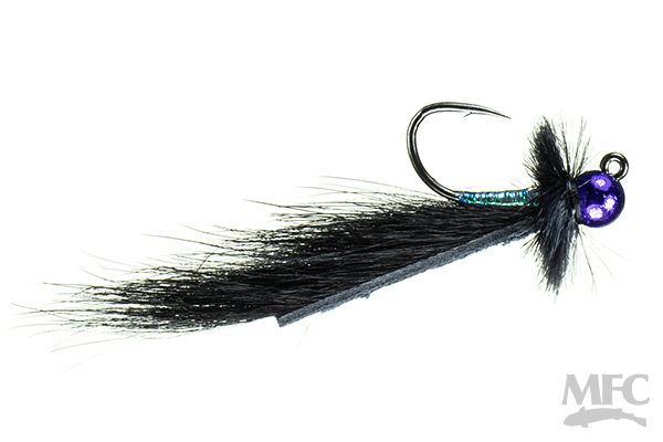 Mayer's Jig Mini Leech Lucent - Black/Purple - Flies - Fly Fish Food