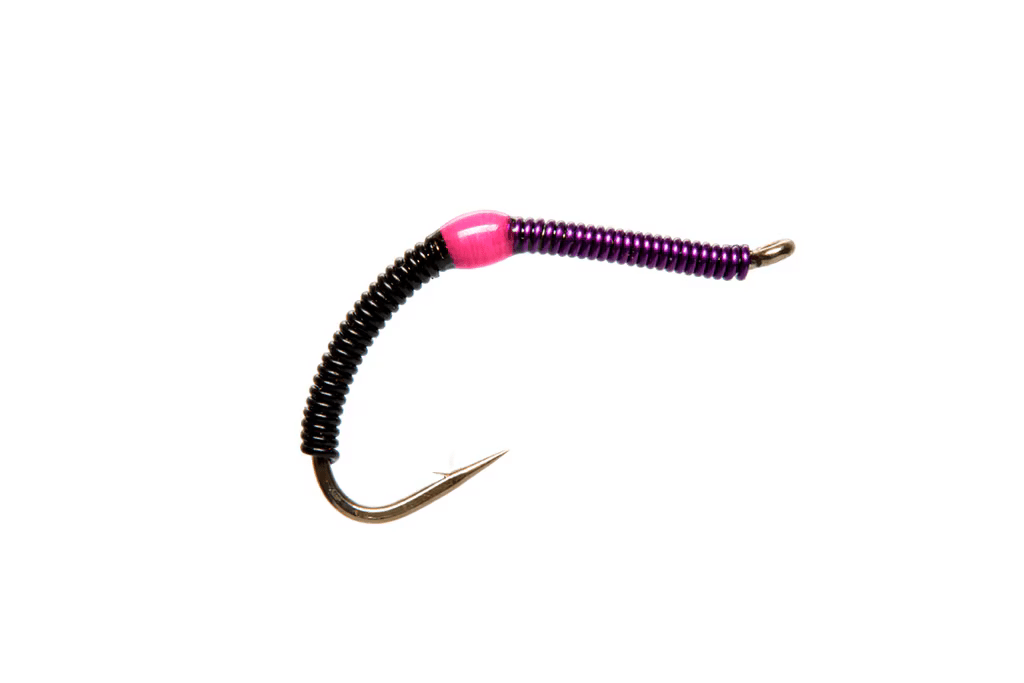 Wire Worm Black & Purple - Flies - Fly Fish Food