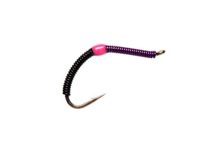 Wire Worm Black & Purple - Flies - Fly Fish Food