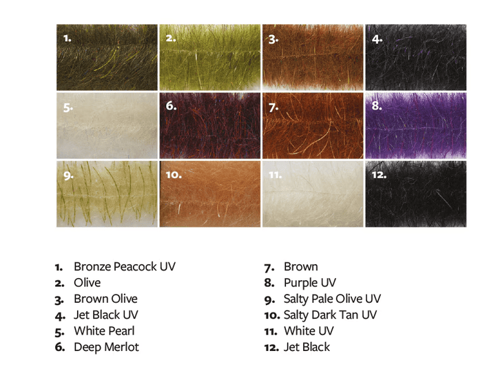 Leggy Voodoo Brush - Synthetic Fibers & Flash - Fly Fish Food