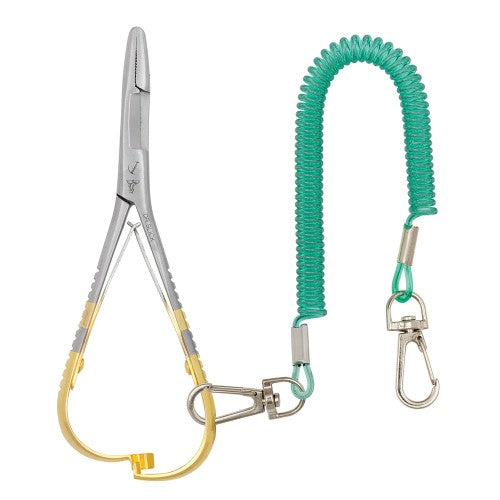 Mitten Scissor Clamp, 4-3/4", Gold Handles, Straight