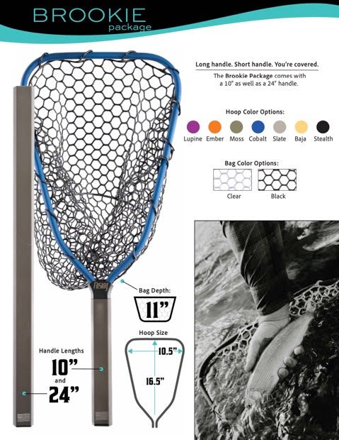 boreo fishing nets Brodin Ghost Firehole Model Yellowstone Angler The Brookie Net lightweight aluminum frame Rising x Yakoda Brookie Net