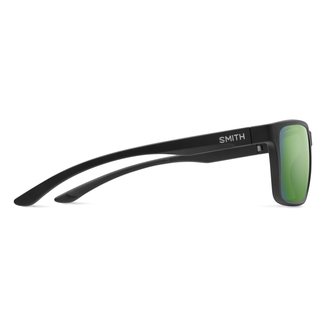 Riptide Matte Black / ChromaPop Polarized Green Mirror