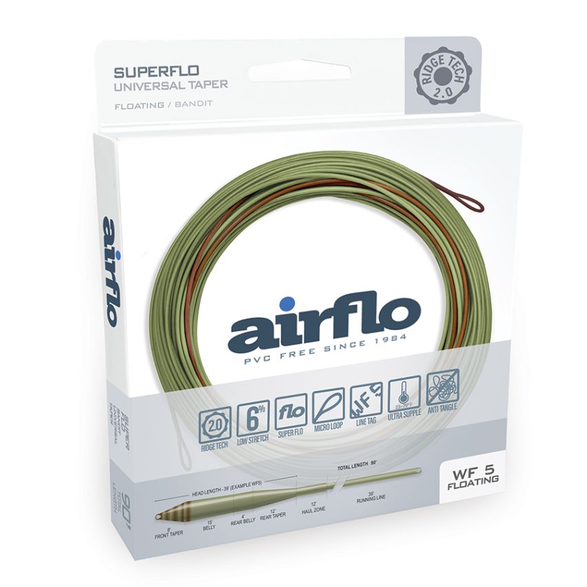 Airflo Superflo Ridge 2.0 Universal Bandit Taper Fly Line - Camo/Lichen - Fly Lines - Fly Fish Food