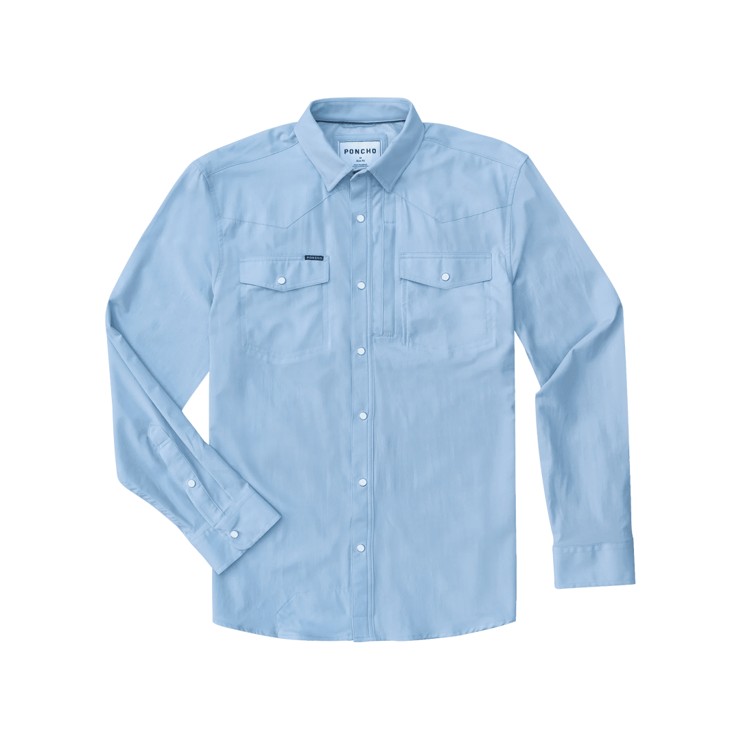 Poncho - The San Gabriel - Light Blue - Apparel - Fly Fish Food