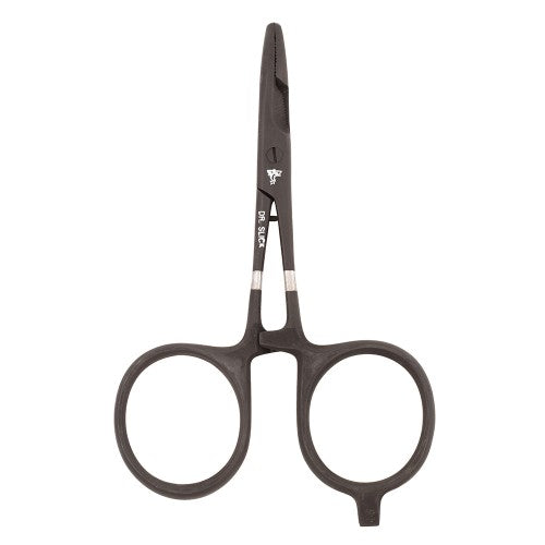 Scissor Clamp, 4", Black, Straight, 1/2