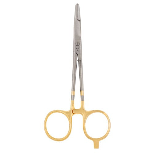 Scissor Clamp, 6-1/2", Gold Loops, Straight, 1/2