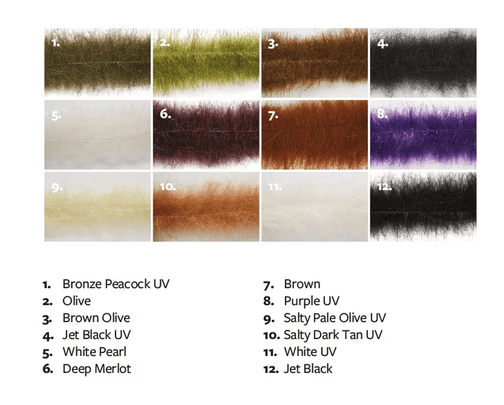 Fulling Mill Voodoo Brush Short - Synthetic Fibers & Flash - Fly Fish Food