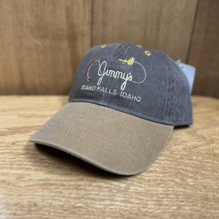Fly Fish Food Jimmy's Logo Rod & Fly Hat - Coffee/Lumber - Hats - Fly Fish Food