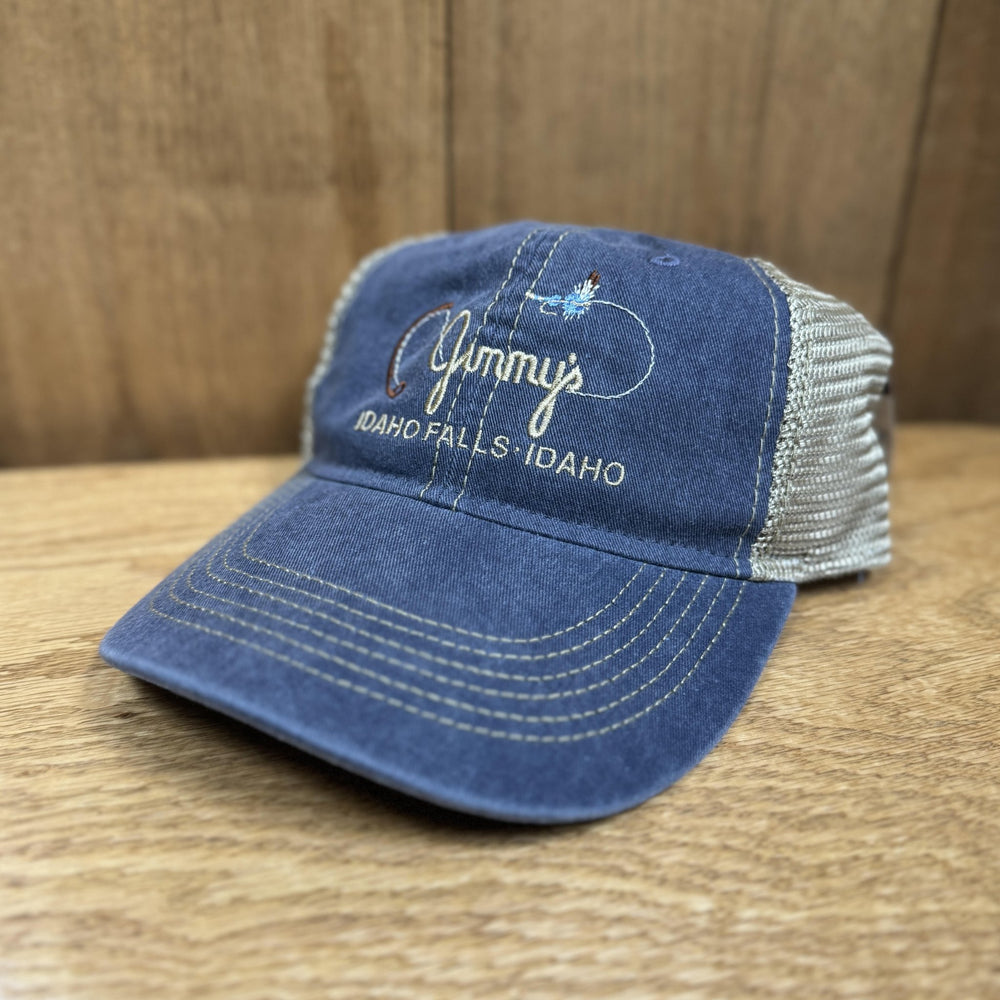 Fly Fish Food Jimmy's Logo Rod & Fly Hat - Navy/Khaki - Hats - Fly Fish Food