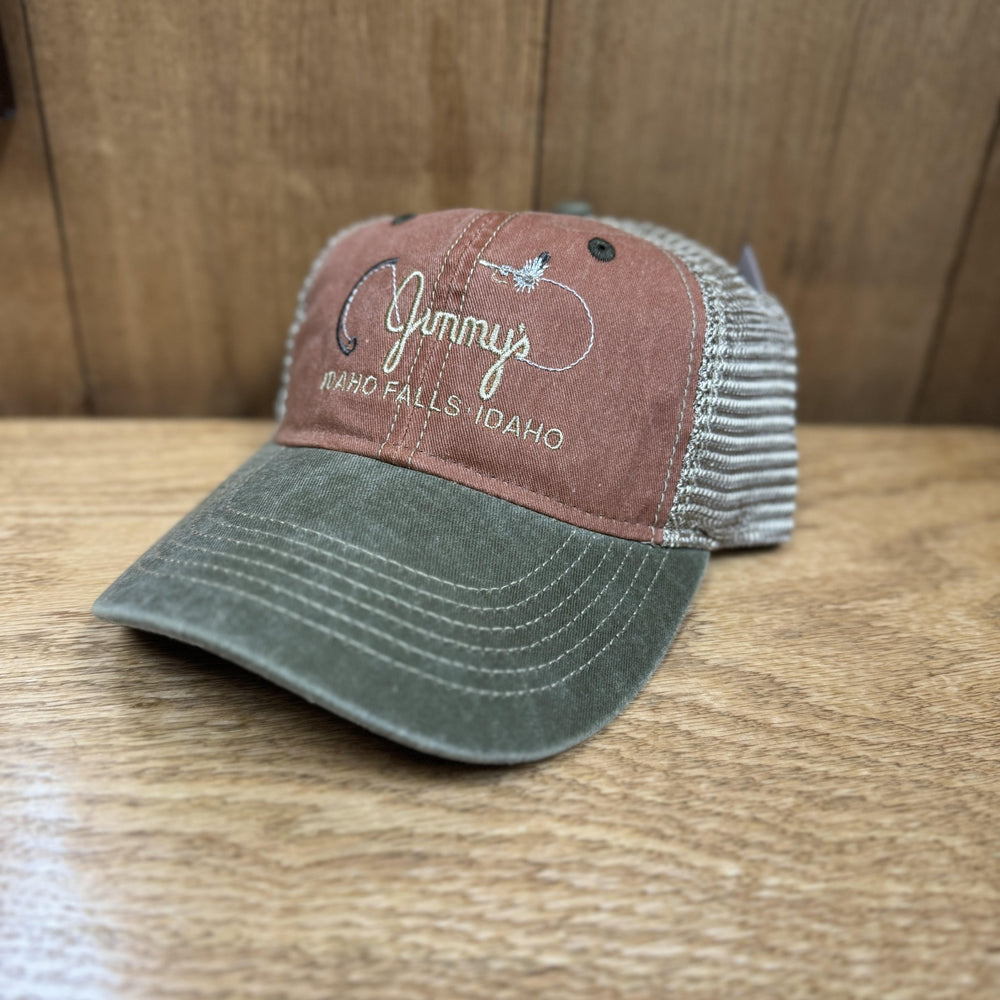 Fly Fish Food Jimmy's Logo Rod & Fly Hat - Rust/Khaki/Bark - Hats - Fly Fish Food