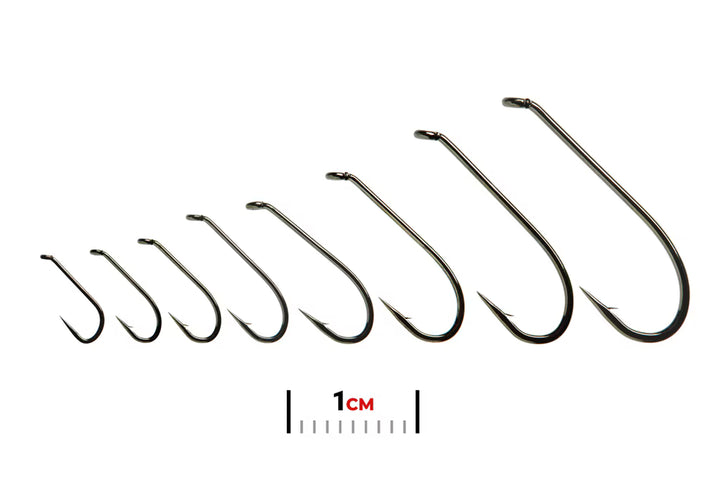 Fulling Mill 1200 All Purpose Nymph Hook Black Nickel Barbed