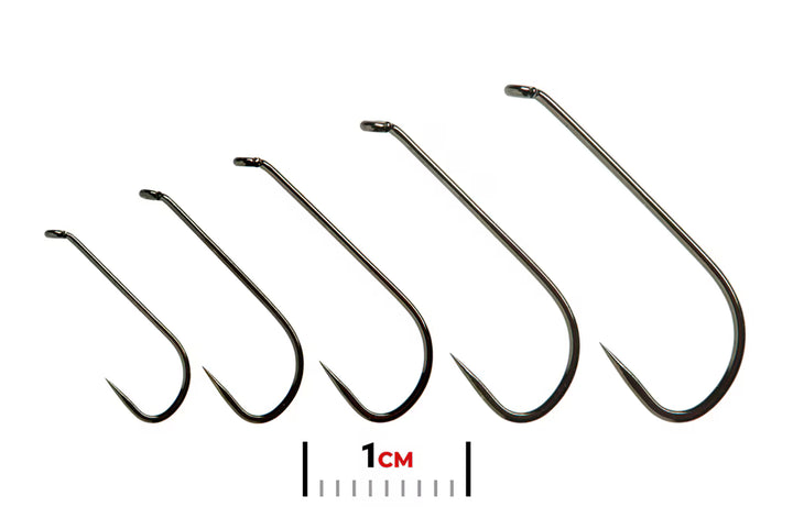 Fulling Mill 5165 Complete Dry Long Shank Hook Black Nickel Barbless