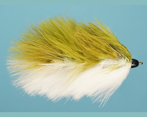 Galloup's Barely Legal (Cone Head) - Olive/White - Flies - Fly Fish Food