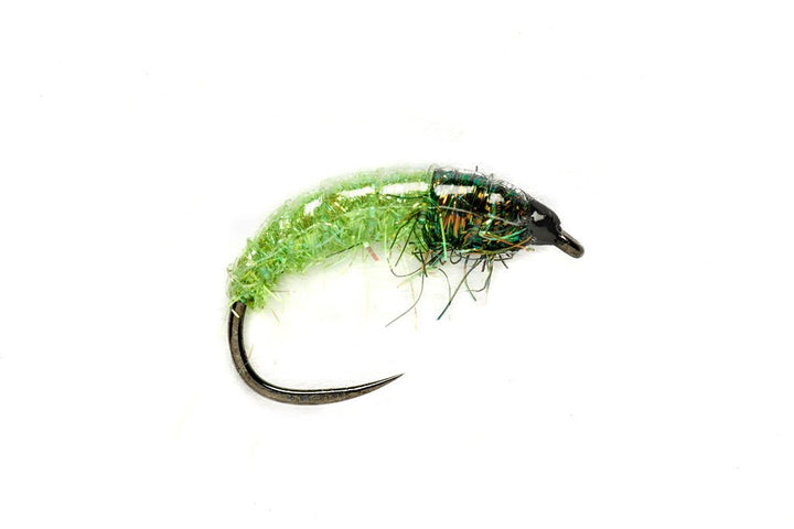 Glister Grub - Green - Barbless - Flies - Fly Fish Food