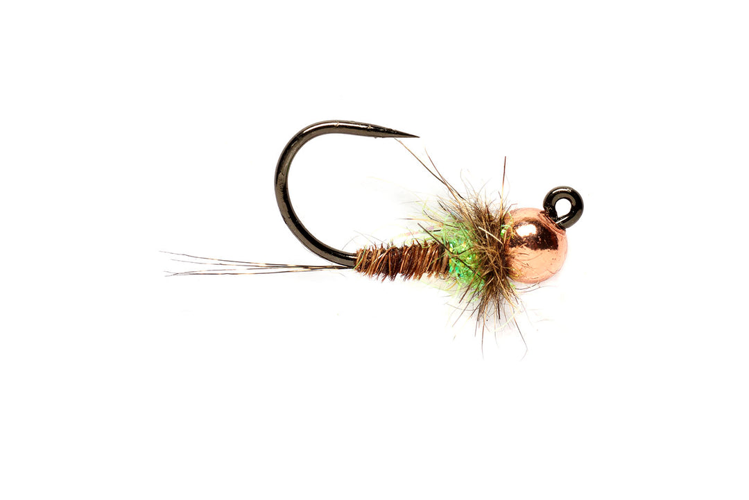 Hot Spot Pheasant Tail Jig B/L - Chartreuse