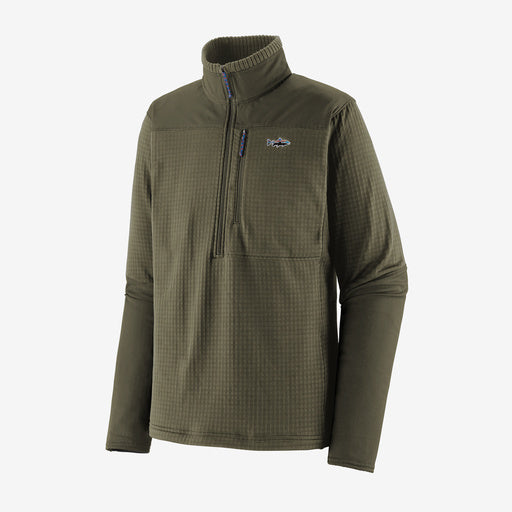Patagonia Men's Long-Sleeve R1 Fitz Roy 1/4 zip Sweater
