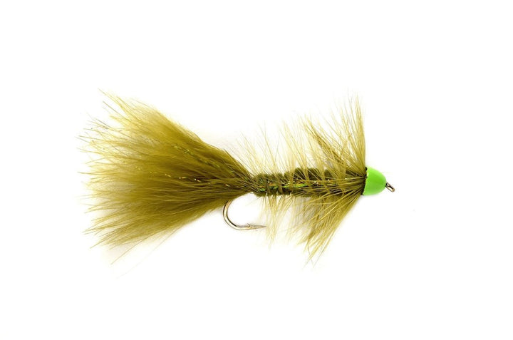 Hot Cone Bugger Olive & Chartreuse - Flies - Fly Fish Food