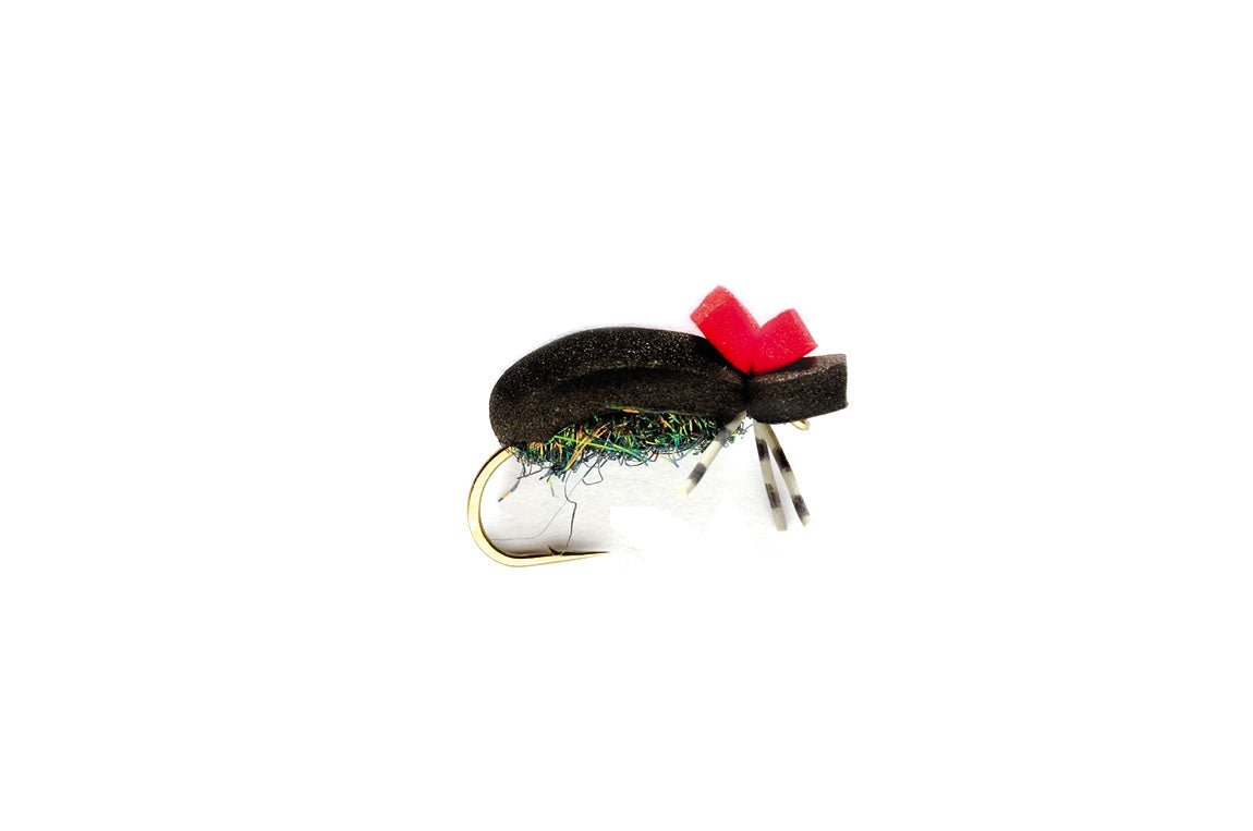 Hi Vis Black Foam Beetle - Flies - Fly Fish Food