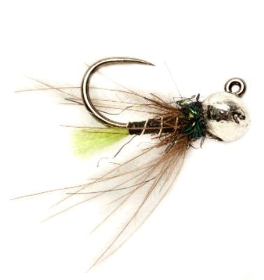 Roza's Green Tag Jig - Barbless
