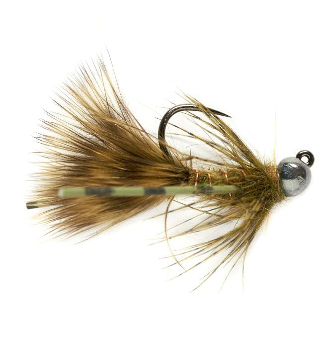 Tungsten Jig Bugger - Olive - Barbless