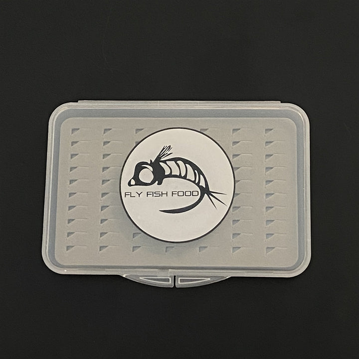 FLY FISH FOOD LOGO FLY BOX, SUPER SLIM - EASY GRIP FOAM - X - SMALL - Fly Boxes - Fly Fish Food