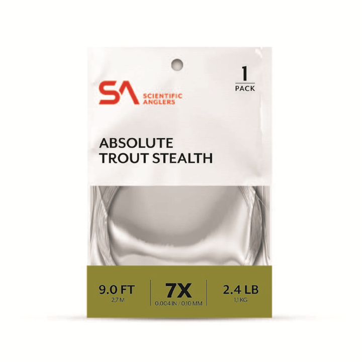 Scientific Anglers Absolute Trout Stealth Leader - 9' - Tippet, Leader & Accessories - Fly Fish Food